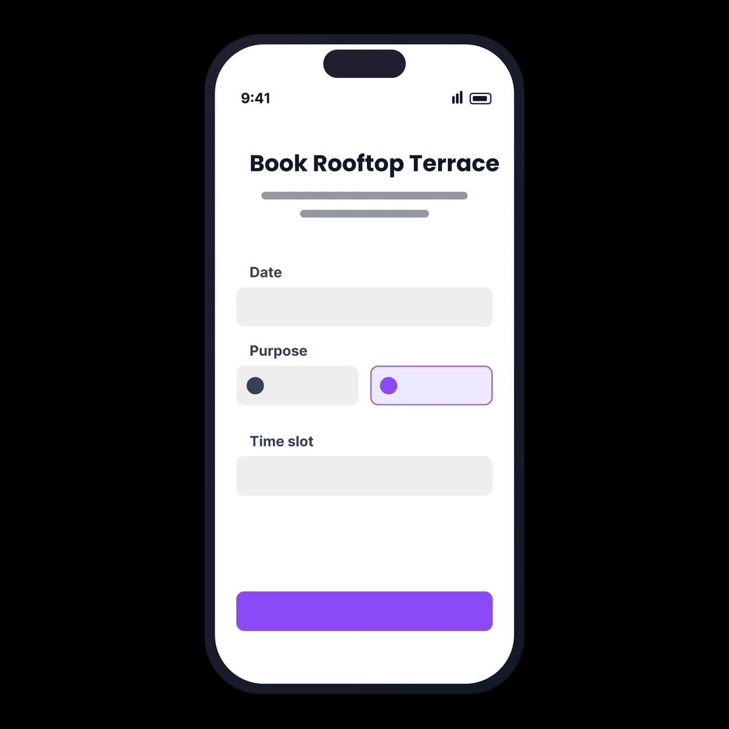 Self-service booking for residents