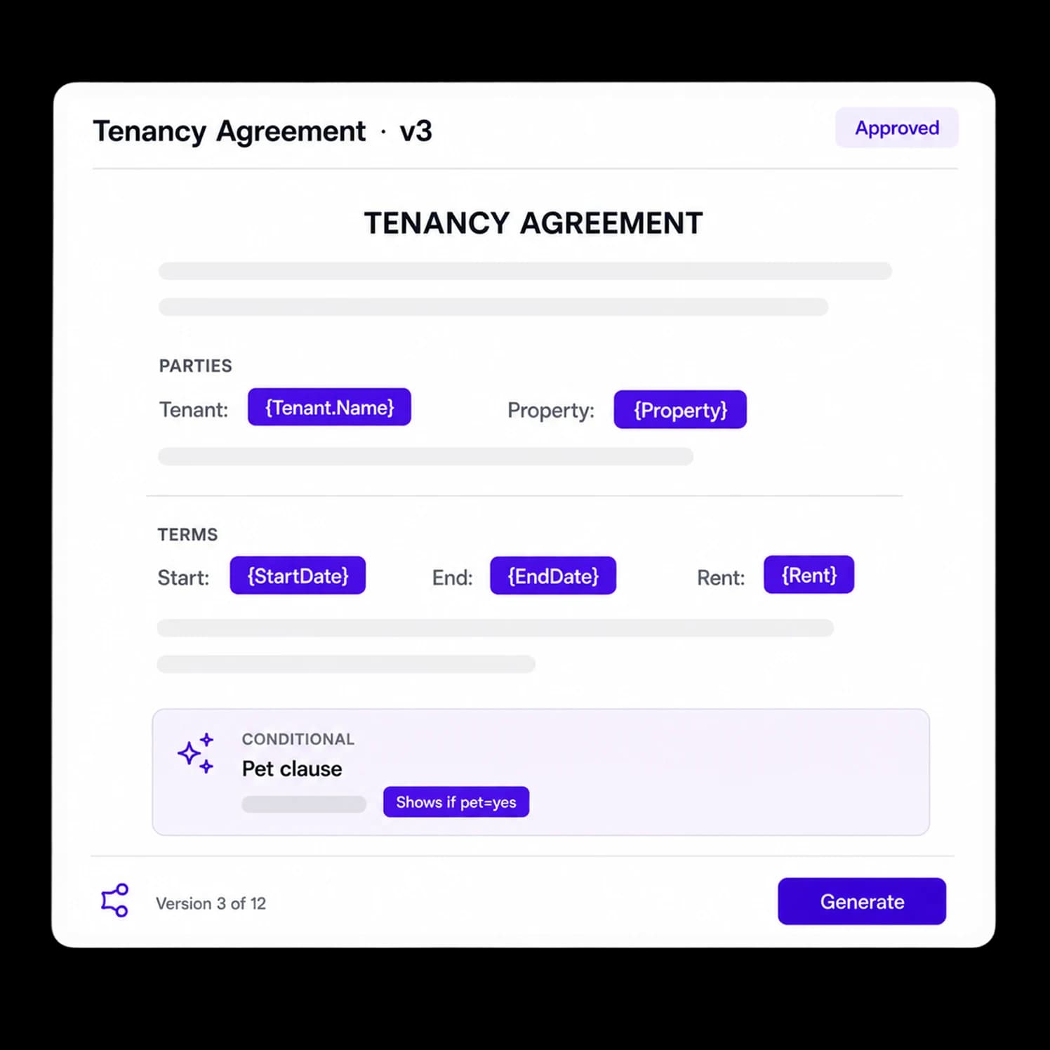 Tenant-side compliance, integrated with leasing