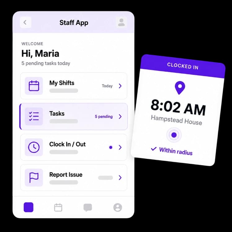 Mobile staff & operations app